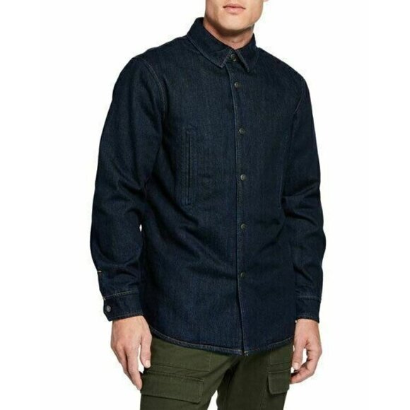 Slate & Stone Men's Quilted Denim Shirt Jacket  XL - Picture 3 of 4